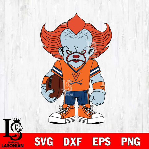 Virginia Cavaliers Pennywise Horror Sport 11 Svg Eps Dxf Png File, Digital Download