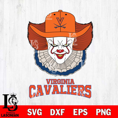 Virginia Cavaliers Pennywise Horror Sport 12 Svg Eps Dxf Png File, Digital Download