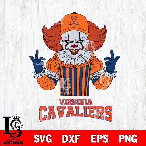 Virginia Cavaliers Pennywise Horror Sport 8 Svg Eps Dxf Png File, Digital Download