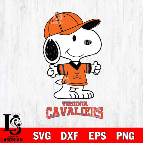 Virginia Cavaliers Snoopy football SVG DXF EPS PNG FILE,Snoopy File Cut, NCAA Digital Download,Instant Download,Christmas Silhouette