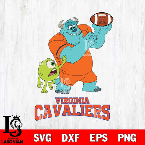 Virginia Cavaliers Sully & Mike Football Cricut,Christmas SVG DXF EPS PNG FILE, NCAA Digital Download,Instant Download, Silhouette