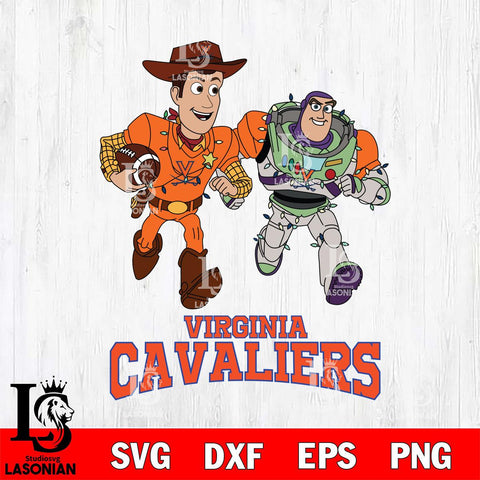 Virginia Cavaliers Woody & Buzz Lightyear Football Cricut,Christmas SVG DXF EPS PNG FILE, NCAA Digital Download,Instant Download, Silhouette