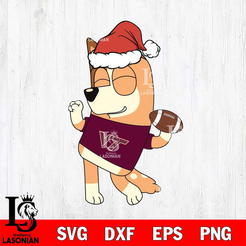 Virginia Tech Hokies Bluey Chilli Christmas Svg Eps Dxf Png File, Digital Download, Instant Download