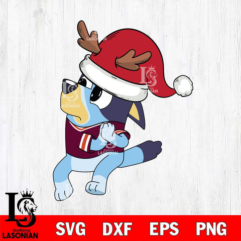 Virginia Tech Hokies Bluey Santa Claus Christmas Svg Eps Dxf Png File, Digital Download, Instant Download