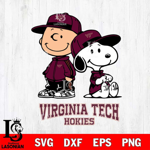 Virginia Tech Hokies Charlie Brown Snoopy Champions Svg Eps Dxf Png File, NCAA svg , Digital Download , Instant Download, Cricut File