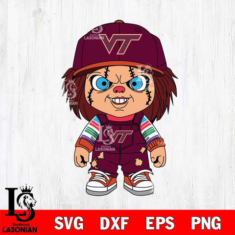 Virginia Tech Hokies Chucky Football Horror Halloween Svg Eps Dxf Png File, NCAA svg, Digital Download, Instant Download