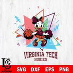 Virginia Tech Hokies Cute Daisy Duck Cheerleader SVG DXF EPS PNG FILE, NCAA File Cut,Digital Download,Instant Download