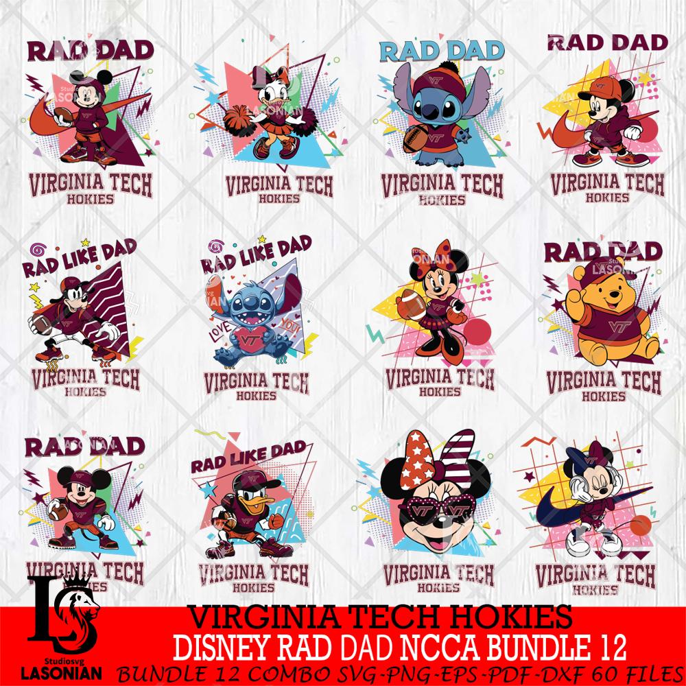 Virginia Tech Hokies Disney Rad Dad NCAA Bundle 12 – lasoniansvg