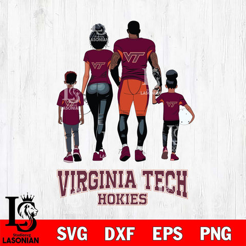 Virginia Tech Hokies Family Love Rugby SVG DXF EPS PNG FILE,NCAA SVG, Father day Digital Download,Instant Download, Silhouette