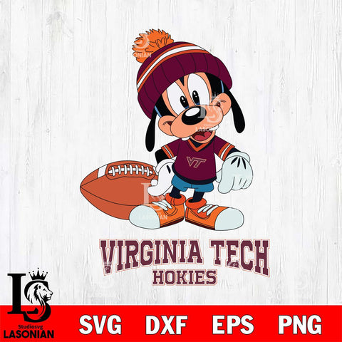 Virginia Tech Hokies Goofy Football SVG DXF EPS PNG FILE,NCAA svg ,Football Digital Download,Instant Download, Silhouette