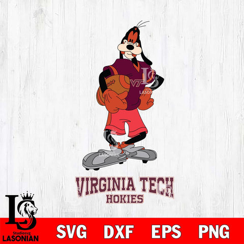 Virginia Tech Hokies Goofy Player SVG DXF EPS PNG FILE,NCAA svg ,Football Digital Download,Instant Download, Silhouette