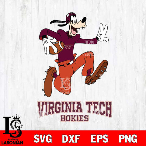 Virginia Tech Hokies Goofy rugby Sport SVG DXF EPS PNG FILE,NCAA svg ,Football Digital Download,Instant Download, Silhouette