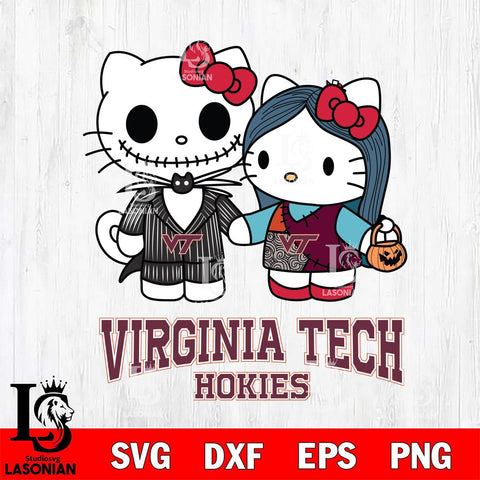 Virginia Tech Hokies Hello Kitty Horror 11 Svg Eps Dxf Png File, Digital Download