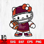 Virginia Tech Hokies Hello Kitty sport 2 Svg Eps Dxf Png File, NCAA svg, Digital Download, Instant Download