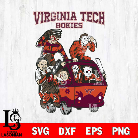 Virginia Tech Hokies Jason Voorhees Horror 10 Svg Eps Dxf Png File, NCAA svg, Digital Download, Instant Download