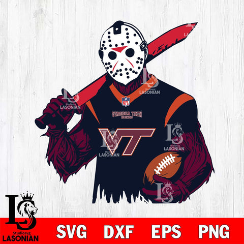 Virginia Tech Hokies Jason Voorhees Horror 11 Svg Eps Dxf Png File, NCAA svg, Digital Download, Instant Download
