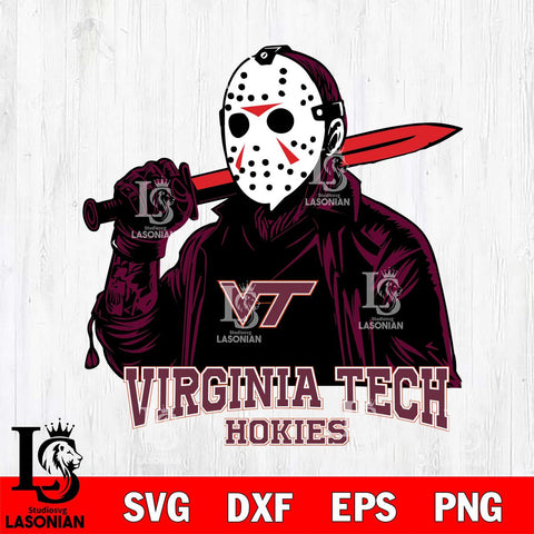 Virginia Tech Hokies Jason Voorhees Horror 12 Svg Eps Dxf Png File, NCAA svg, Digital Download, Instant Download