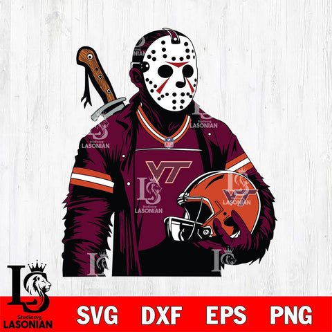 Virginia Tech Hokies Jason Voorhees Horror 2 Svg Eps Dxf Png File, NCAA svg, Digital Download, Instant Download
