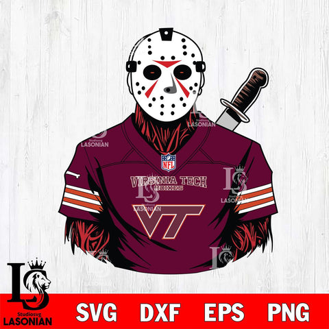 Virginia Tech Hokies Jason Voorhees Horror 4 Svg Eps Dxf Png File, NCAA svg, Digital Download, Instant Download