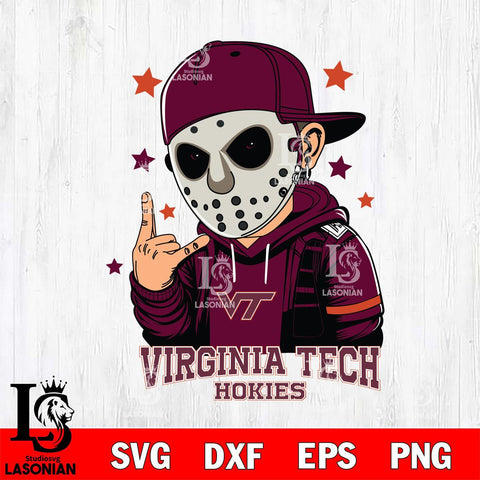 Virginia Tech Hokies Jason Voorhees Horror 9 Svg Eps Dxf Png File, NCAA svg, Digital Download, Instant Download