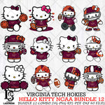 Virginia Tech Hokies NCAA Bundle 12 Svg Eps Dxf Png File, NCAA svg, Digital Download, Instant Download
