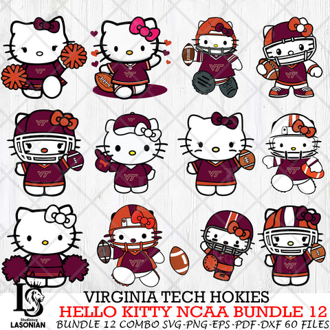 Virginia Tech Hokies NCAA Bundle 12 Svg Eps Dxf Png File, NCAA svg, Digital Download, Instant Download