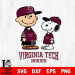 Virginia Tech Hokies Peanuts Snoopy Football SVG DXF EPS PNG FILE,Snoopy File Cut, NCAA Digital Download,Instant Download,Christmas Silhouette