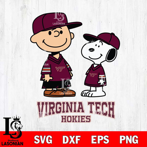 Virginia Tech Hokies Peanuts Snoopy Football SVG DXF EPS PNG FILE,Snoopy File Cut, NCAA Digital Download,Instant Download,Christmas Silhouette