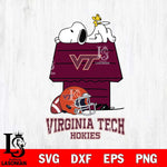 Virginia Tech Hokies Snoopy Chill Football SVG DXF EPS PNG FILE,Snoopy File Cut, NCAA Digital Download,Instant Download,Christmas Silhouette