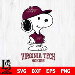 Virginia Tech Hokies Snoopy Football sport SVG DXF EPS PNG FILE,Snoopy File Cut, NCAA Digital Download,Instant Download,Christmas Silhouette