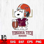 Virginia Tech Hokies Snoopy Player Football SVG DXF EPS PNG FILE,Snoopy File Cut, NCAA Digital Download,Instant Download,Christmas Silhouette