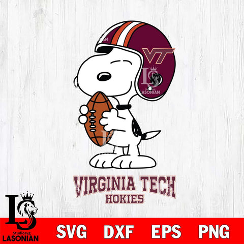 Virginia Tech Hokies Snoopy Rugby Svg Eps Dxf Png File, NCAA svg , Digital Download , Instant Download, Cricut File