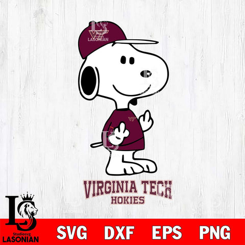 Virginia Tech Hokies Snoopy Sport 8 Svg Eps Dxf Png File, Digital Download