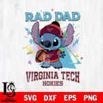Virginia Tech Hokies Stitch Rad Dad SVG DXF EPS PNG FILE, NCAA File Cut,Digital Download,Instant Download