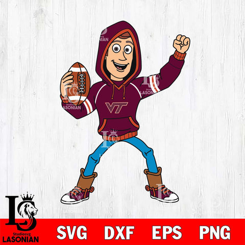 Virginia Tech Hokies Toy Story Football Christmas File Cut, NCAA SVG DXF EPS PNG FILE, Digital Download , Criucut , Silhouette