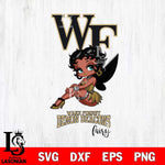 Wake Forest Demon Deacons Beauty Black Fairy Betty Boop, Svg Eps Dxf Png File, Digital Download
