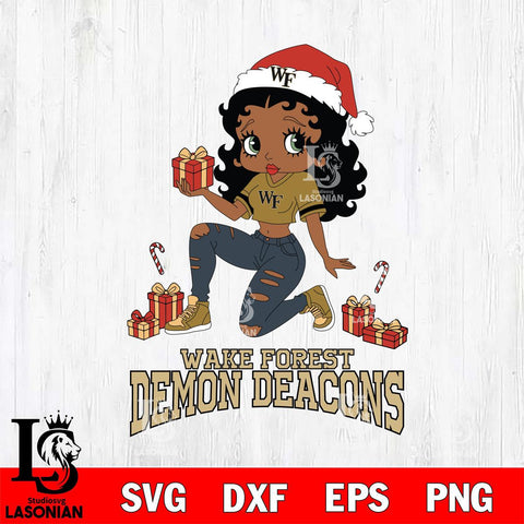 Wake Forest Demon Deacons Betty Boop Gift File Cut, NCAA SVG DXF EPS PNG PDF File, Digital Download , Criucut , Silhouette
