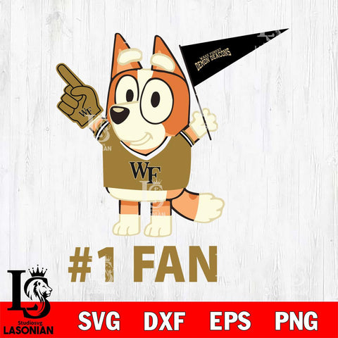 Wake Forest Demon Deacons Bingo 1# Fan Svg Eps Dxf Png File,NCAA Svg Files,Bluey svg ,Digital Download ,Instant Download, Cricut File