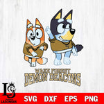 Wake Forest Demon Deacons Bluey Chilli Mode Dance Svg Eps Dxf Png File, Digital Download, Instant Download