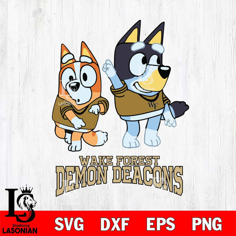 Wake Forest Demon Deacons Bluey Chilli Mode Dance Svg Eps Dxf Png File, Digital Download, Instant Download
