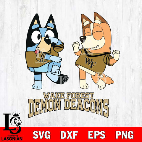 Wake Forest Demon Deacons Bluey Chilli Sport Svg Eps Dxf Png File, Digital Download, Instant Download