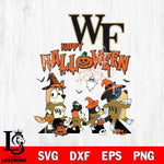 Wake Forest Demon Deacons Bluey Halloween Family Svg Eps Dxf Png File, Digital Download, Instant Download