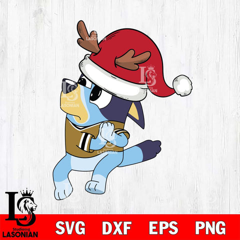Wake Forest Demon Deacons Bluey Santa Claus Christmas Svg Eps Dxf Png File, Digital Download, Instant Download