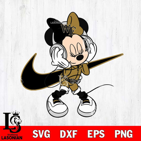Wake Forest Demon Deacons Cute Minnie Mouse Dancing Svg Eps Dxf Png File, NCAA svg, Digital Download, Instant Download