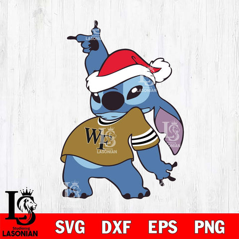 Wake Forest Demon Deacons Disney Lilo & Stitch Christmas Svg Eps Dxf Png File, Digital Download, Instant Download