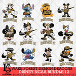 Wake Forest Demon Deacons Disney NCAA Bundle Svg PNG 12 Svg Eps Dxf Png File, Digital Download