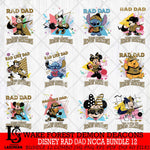 Wake Forest Demon Deacons Disney Rad Dad NCAA Bundle 12 SVG DXF EPS PNG FILE, BUNDLE NCAA Disney Father day File Cut,Digital Download,Instant Download,Disney Svg Files