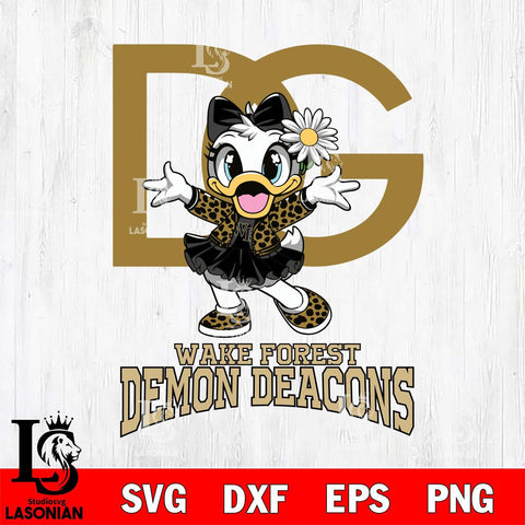 Wake Forest Demon Deacons Dolce And Gabbana Daisy Duck Disney Svg Eps Dxf Png File, Digital Download, Instant Download