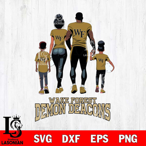 Wake Forest Demon Deacons Family Love Rugby SVG DXF EPS PNG FILE,NCAA SVG, Father day Digital Download,Instant Download, Silhouette