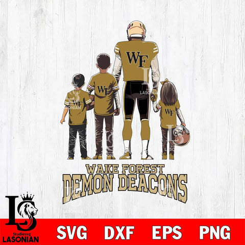 Wake Forest Demon Deacons Father Football SVG DXF EPS PNG FILE,NCAA SVG, Father day Digital Download,Instant Download, Silhouette